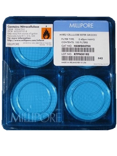 HAWG04700美國(guó)Millipore SDI測(cè)定儀測(cè)試濾膜膜片（帶網(wǎng)格）